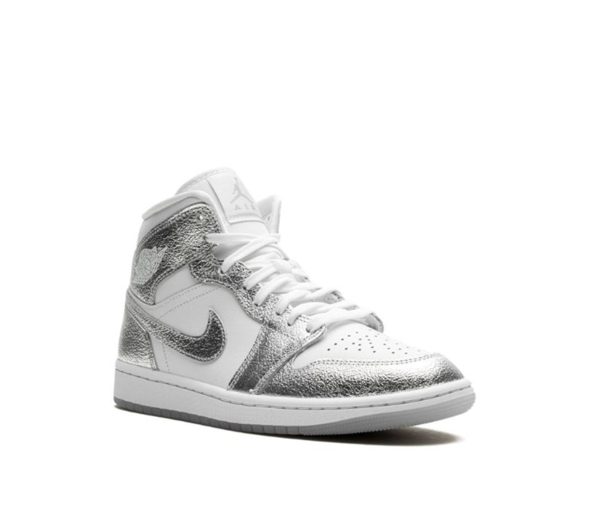 Air Jordan 1 Mid Metallic Silver